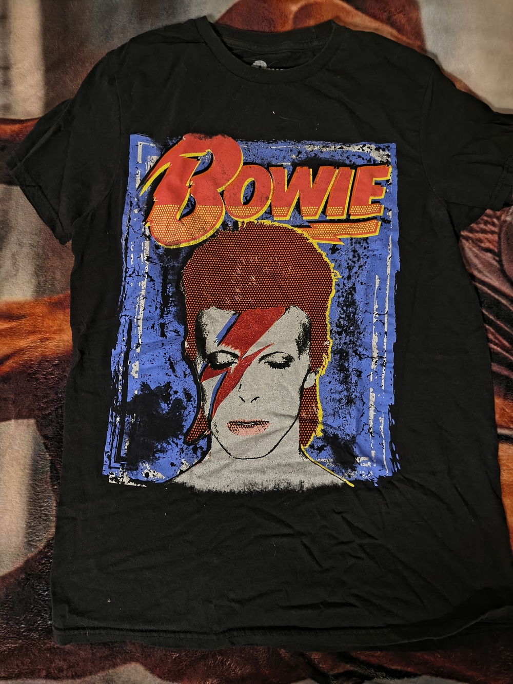 David Bowie Black Graphic Tee - Bowie Logo Short Sleeve Shirt